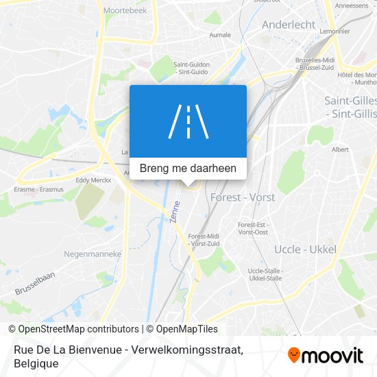 Rue De La Bienvenue - Verwelkomingsstraat kaart