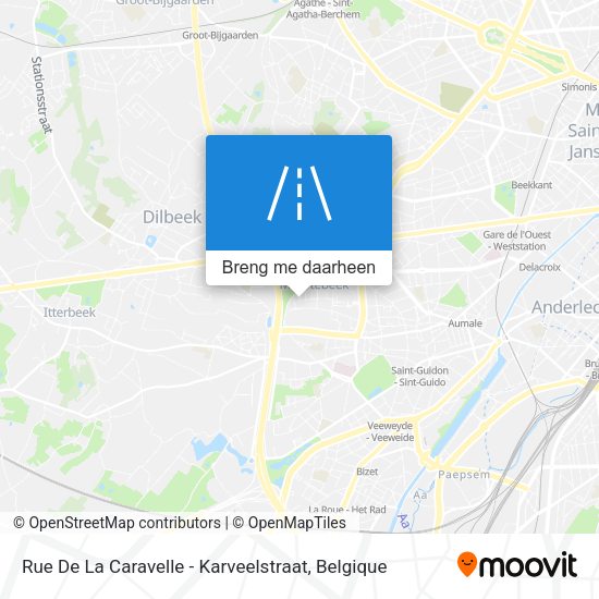 Rue De La Caravelle - Karveelstraat kaart