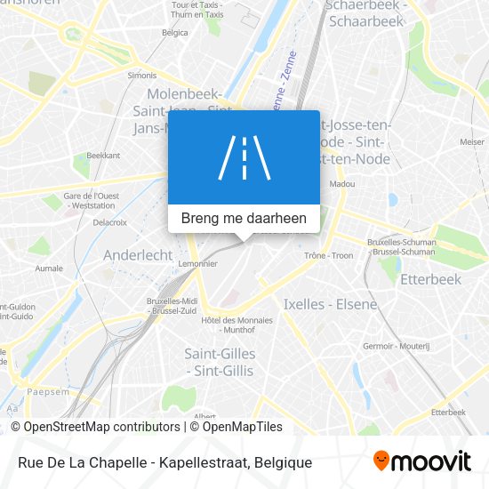 Rue De La Chapelle - Kapellestraat kaart