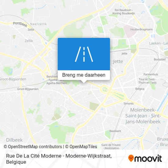 Rue De La Cité Moderne - Moderne-Wijkstraat kaart