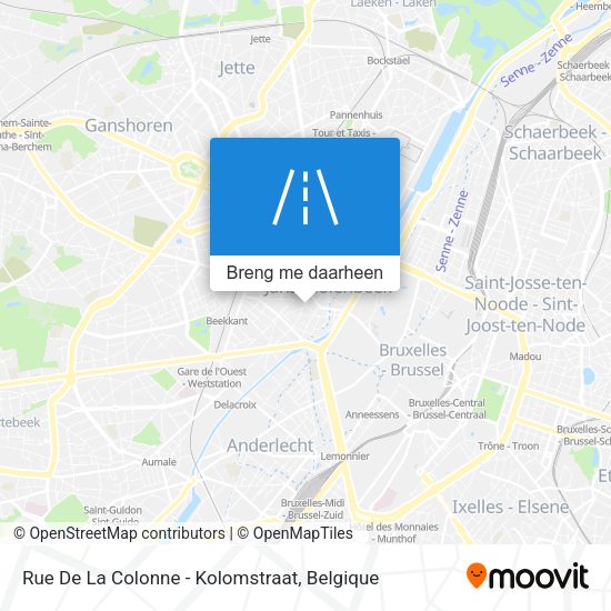Rue De La Colonne - Kolomstraat kaart