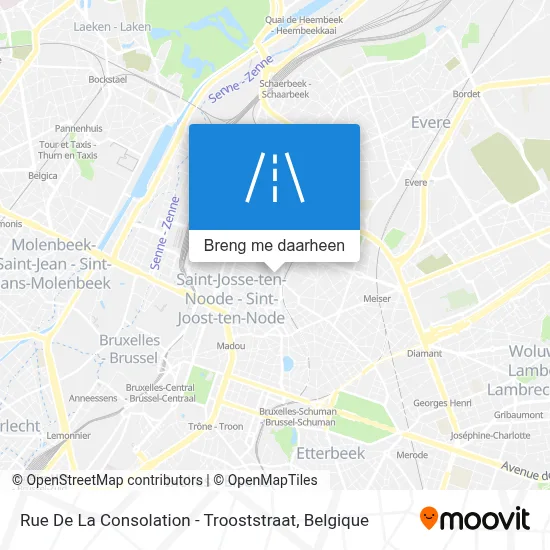 Rue De La Consolation - Trooststraat kaart