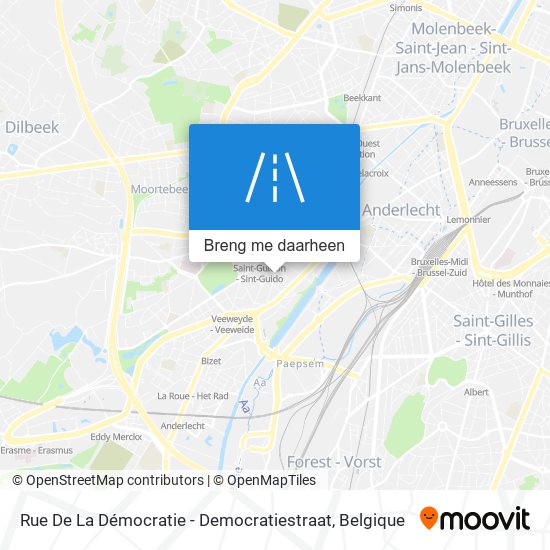 Rue De La Démocratie - Democratiestraat kaart