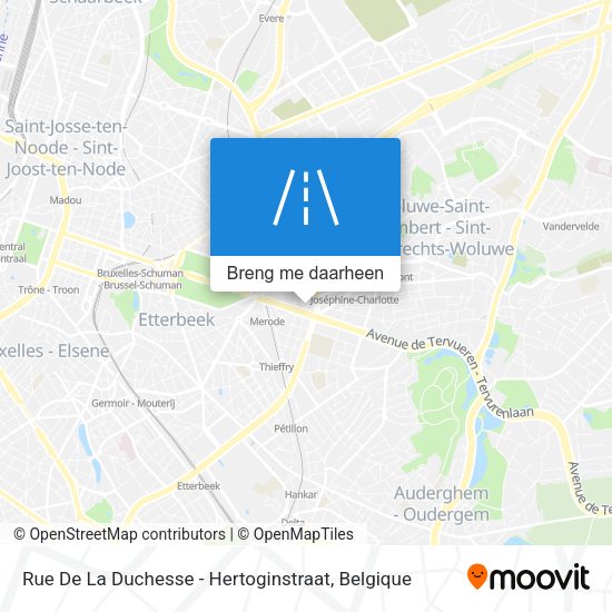 Rue De La Duchesse - Hertoginstraat kaart