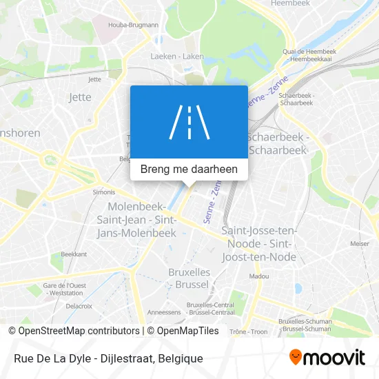 Rue De La Dyle - Dijlestraat kaart