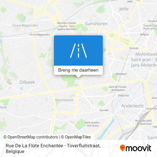 Rue De La Flûte Enchantée - Toverfluitstraat kaart