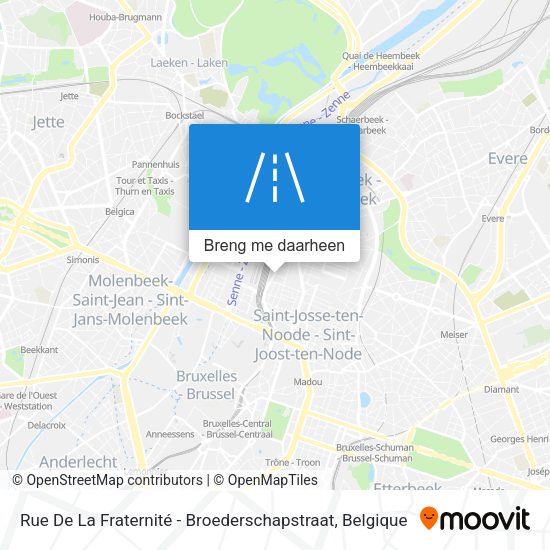 Rue De La Fraternité - Broederschapstraat kaart