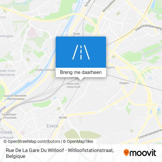 Rue De La Gare Du Witloof - Witloofstationstraat kaart
