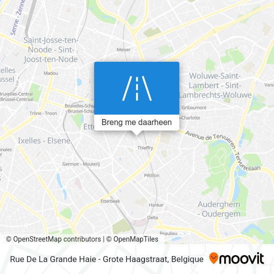 Rue De La Grande Haie - Grote Haagstraat kaart