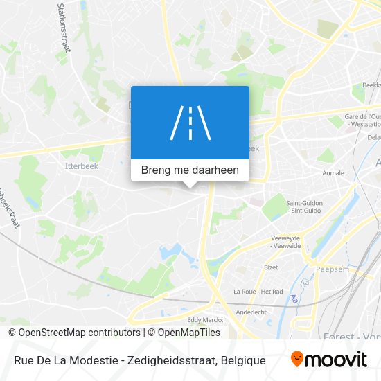 Rue De La Modestie - Zedigheidsstraat kaart