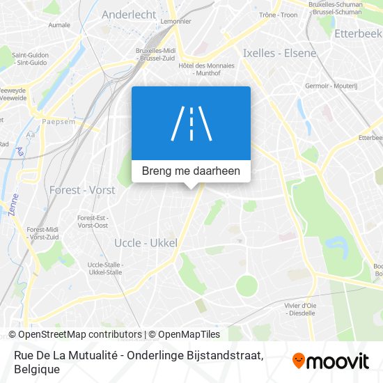 Rue De La Mutualité - Onderlinge Bijstandstraat kaart