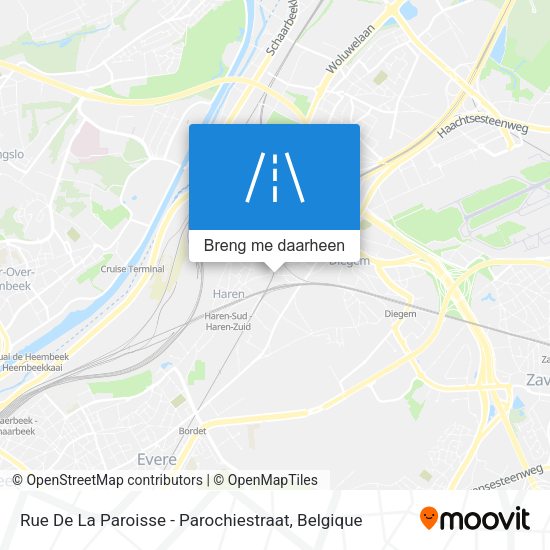 Rue De La Paroisse - Parochiestraat kaart