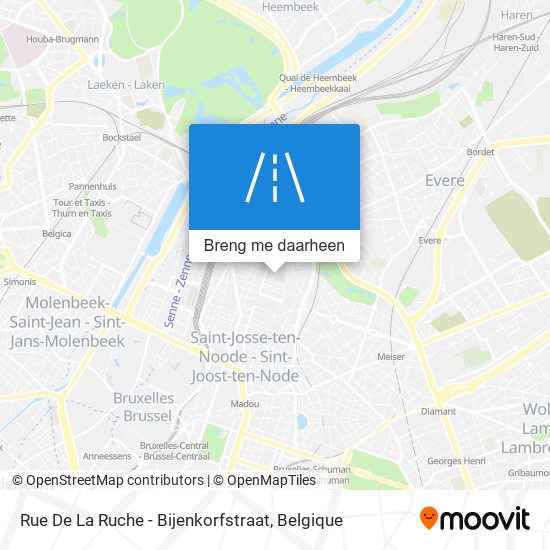 Rue De La Ruche - Bijenkorfstraat kaart