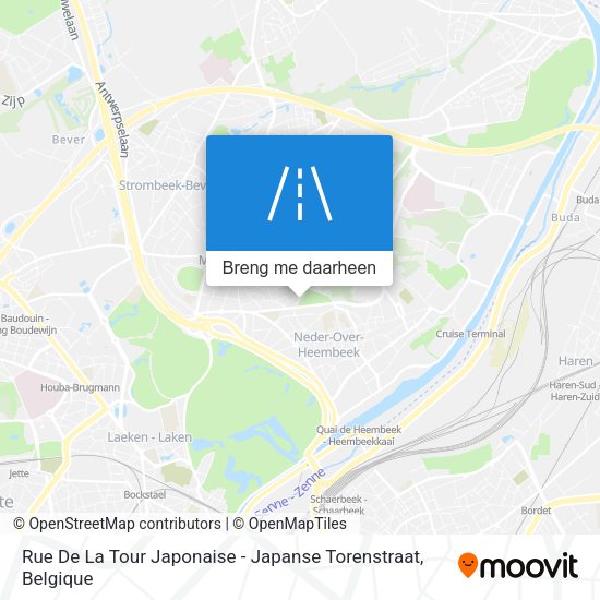 Rue De La Tour Japonaise - Japanse Torenstraat kaart