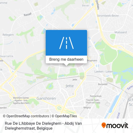 Rue De L'Abbaye De Dieleghem - Abdij Van Dieleghemstraat kaart