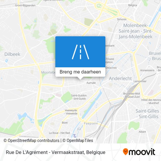 Rue De L'Agrément - Vermaakstraat kaart