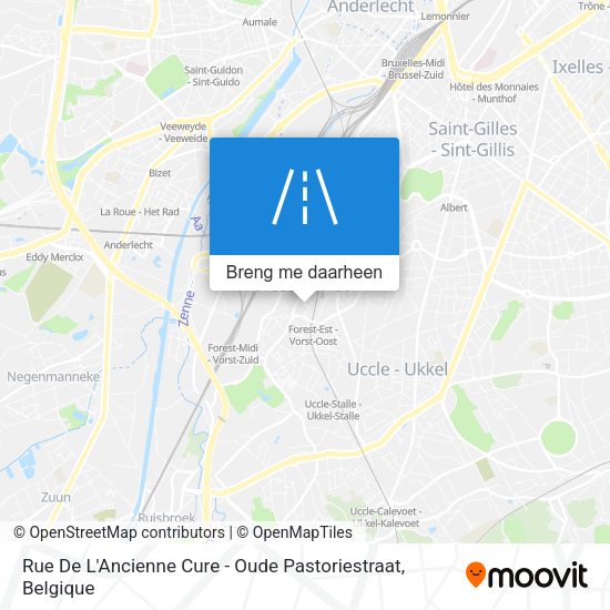 Rue De L'Ancienne Cure - Oude Pastoriestraat kaart