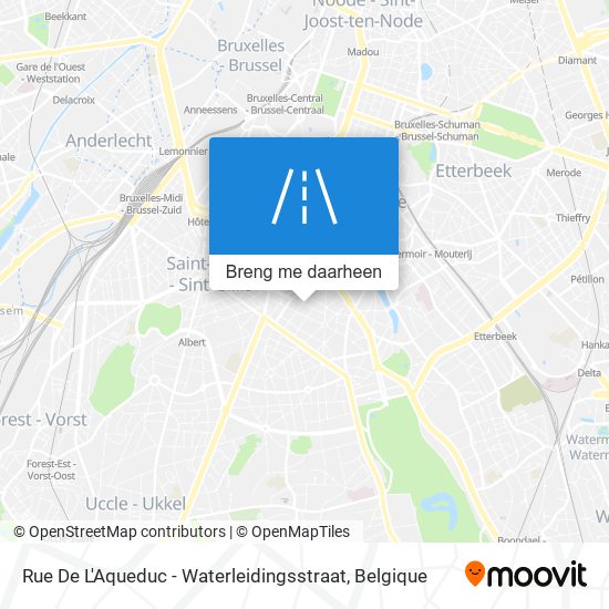 Rue De L'Aqueduc - Waterleidingsstraat kaart