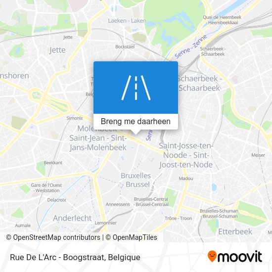 Rue De L'Arc - Boogstraat kaart