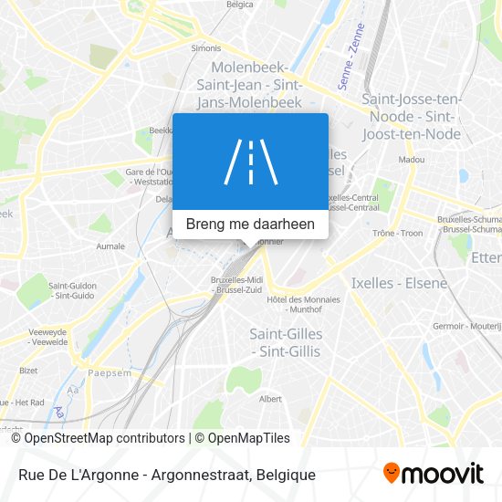 Rue De L'Argonne - Argonnestraat kaart