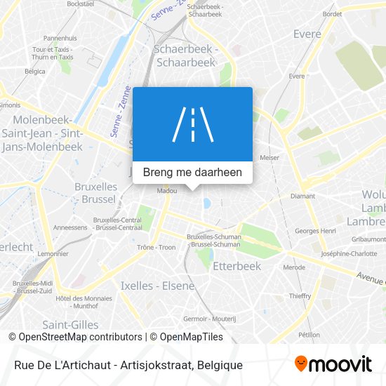 Rue De L'Artichaut - Artisjokstraat kaart