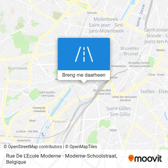 Rue De L'Ecole Moderne - Moderne-Schoolstraat kaart