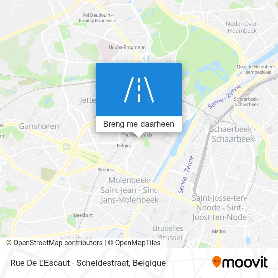 Rue De L'Escaut - Scheldestraat kaart