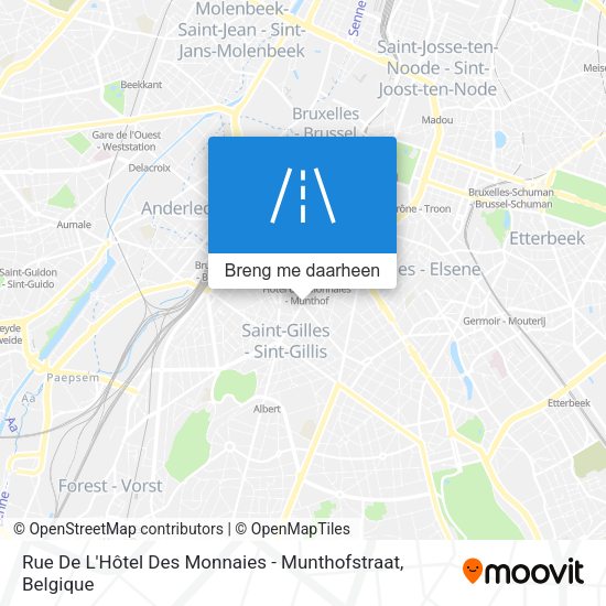 Rue De L'Hôtel Des Monnaies - Munthofstraat kaart