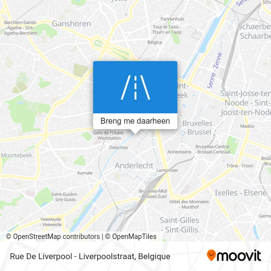 Rue De Liverpool - Liverpoolstraat kaart