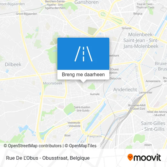 Rue De L'Obus - Obusstraat kaart