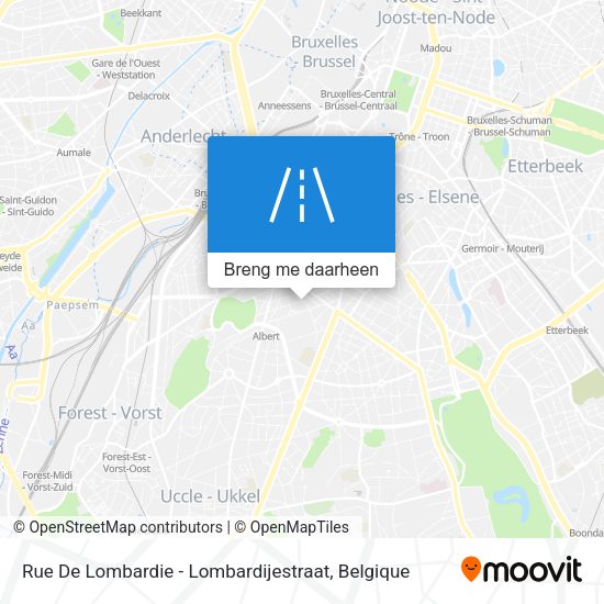 Rue De Lombardie - Lombardijestraat kaart