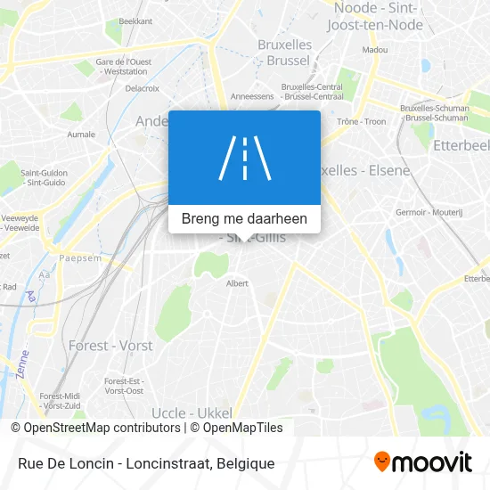 Rue De Loncin - Loncinstraat kaart