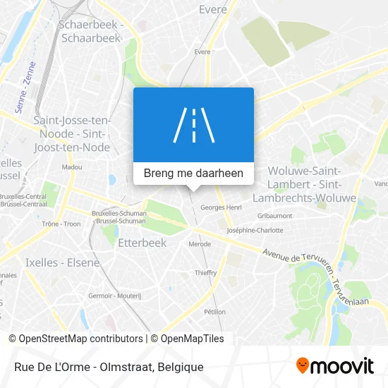 Rue De L'Orme - Olmstraat kaart