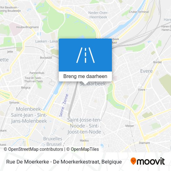 Rue De Moerkerke - De Moerkerkestraat kaart