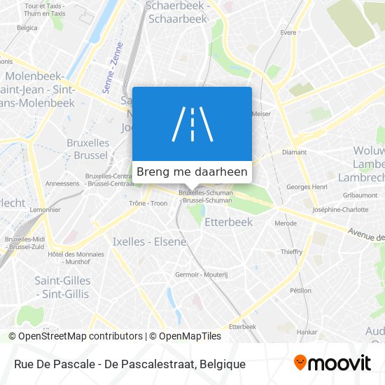 Rue De Pascale - De Pascalestraat kaart
