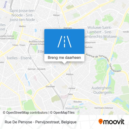 Rue De Pervyse - Pervijzestraat kaart