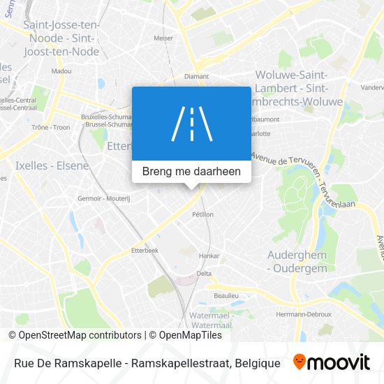 Rue De Ramskapelle - Ramskapellestraat kaart