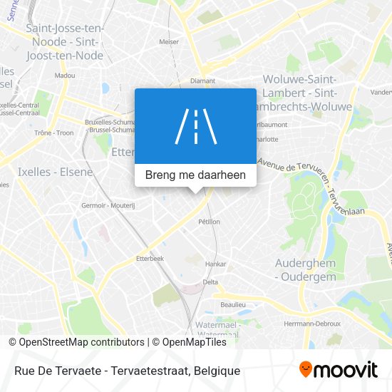 Rue De Tervaete - Tervaetestraat kaart