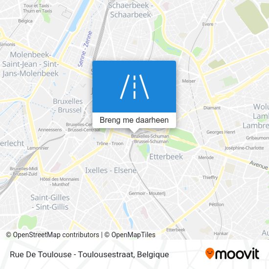 Rue De Toulouse - Toulousestraat kaart