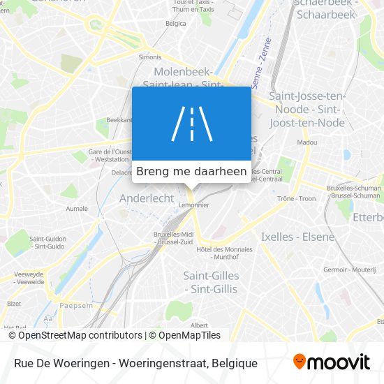 Rue De Woeringen - Woeringenstraat kaart