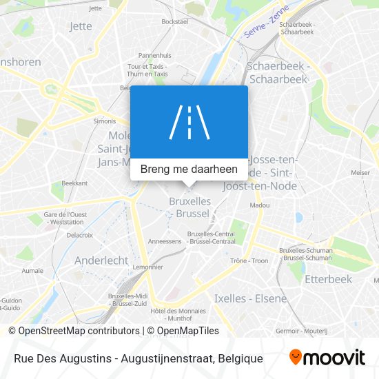Rue Des Augustins - Augustijnenstraat kaart