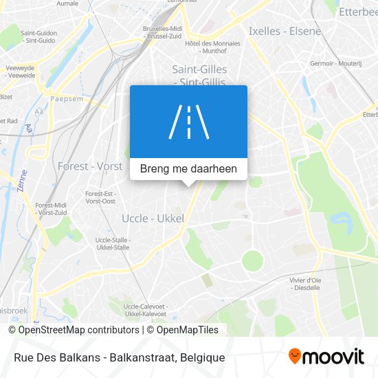 Rue Des Balkans - Balkanstraat kaart