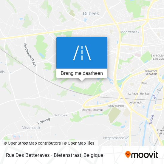 Rue Des Betteraves - Bietenstraat kaart