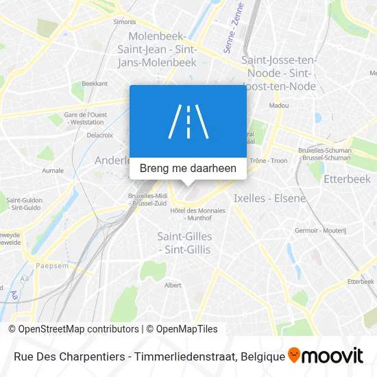 Rue Des Charpentiers - Timmerliedenstraat kaart