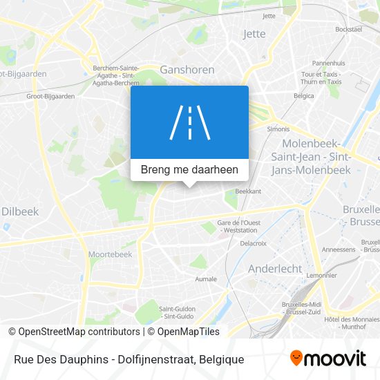 Rue Des Dauphins - Dolfijnenstraat kaart