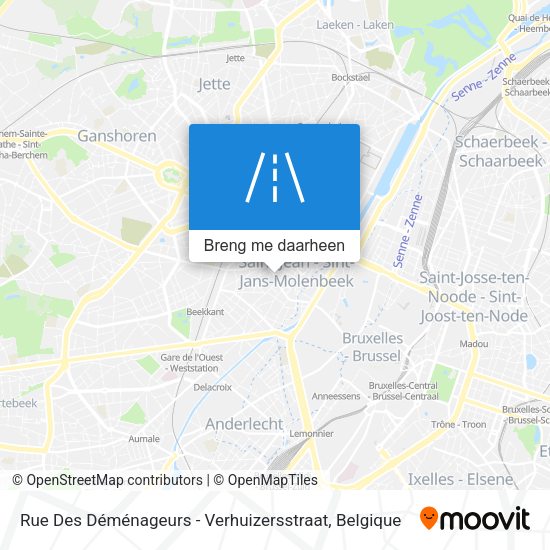 Rue Des Déménageurs - Verhuizersstraat kaart