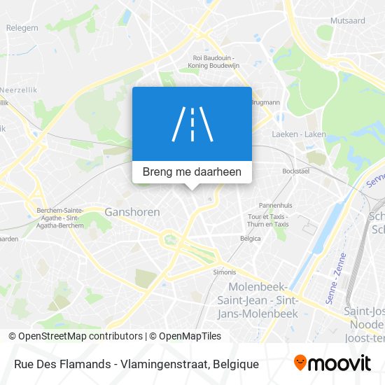 Rue Des Flamands - Vlamingenstraat kaart