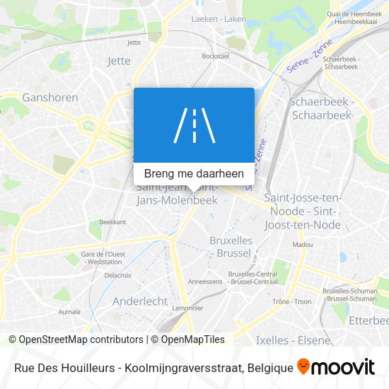 Rue Des Houilleurs - Koolmijngraversstraat kaart