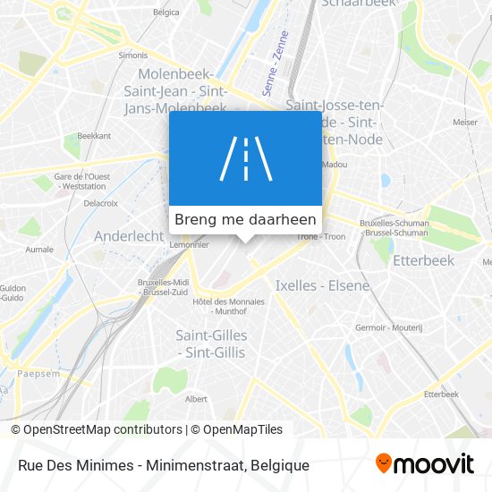 Rue Des Minimes - Minimenstraat kaart