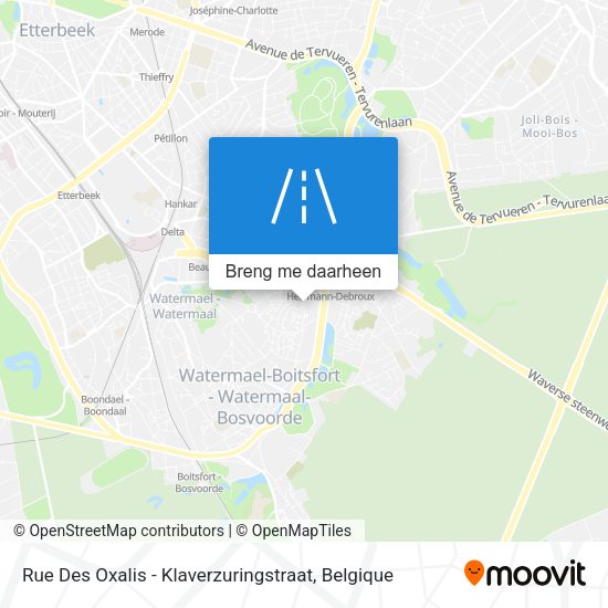 Rue Des Oxalis - Klaverzuringstraat kaart